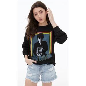 Bob Dylan Graphic Sweatshirt Licensed Band Merch Rock Retro Unisex Large